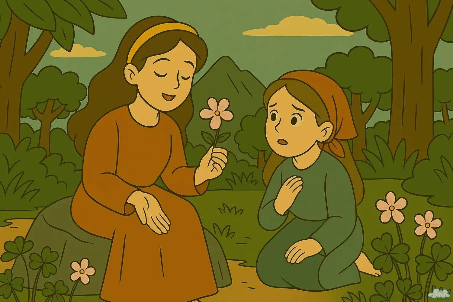 Truyện cổ tích Sự tích hoa chua me đất
